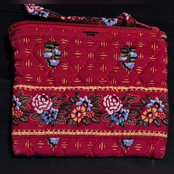 Vintage 90s Vera Bradley Provincial Red Coin Purse ID Holder Zip Top ,4.5"×4" - Picture 4 of 9